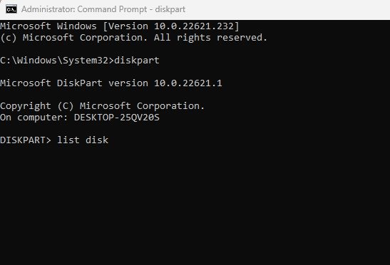 Πώς να καθαρίσετε μια μονάδα δίσκου στα Windows 10/11 13 δίσκος λίστας
