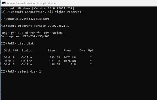 Πώς να καθαρίσετε μια μονάδα δίσκου στα Windows 10/11 14 επιλέξτε δίσκο X