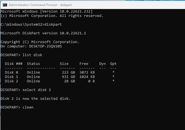 Πώς να καθαρίσετε μια μονάδα δίσκου στα Windows 10/11 15 καθαρός