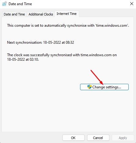 Τα Windows 11 δεν ενημερώνουν την ώρα αυτόματα 19 Αλλαγή ρυθμίσεων..