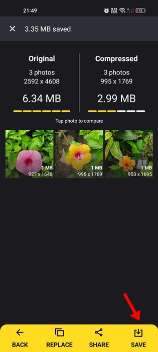 Πώς να συμπιέσετε εικόνες σε Android χωρίς να χάσετε ποιότητα 10 Πώς να συμπιέσετε εικόνες σε Android χωρίς να χάσετε ποιότητα