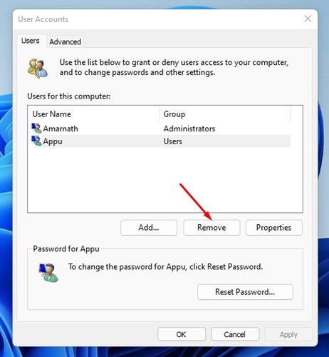 Πως να διαγράψετε ένα προφίλ χρήστη στα Windows 11 5 τρόποι 15 κάντε κλικ στο κουμπί Κατάργηση