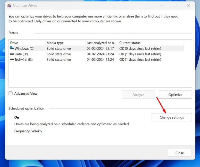 Πώς να κάνετε Defrag σε υπολογιστή με Windows 11 6 Πώς να κάνετε Defrag σε υπολογιστή με Windows 11