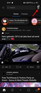 πατήστε στο avatar σας