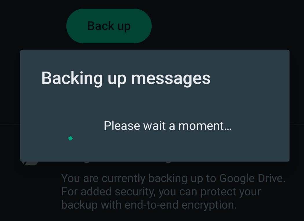 Το WhatsApp Backup έχει κολλήσει ή διαρκεί πολύ;