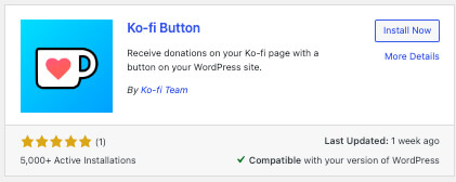 Προσθήκη Ko-Fi WordPress