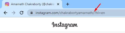 Η διεύθυνση URL που εμφανίζεται στη γραμμή διευθύνσεων είναι ο σύνδεσμός σας στο Instagram