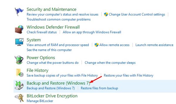 Δημιουργία αντιγράφων ασφαλείας και επαναφορά (Windows 7)