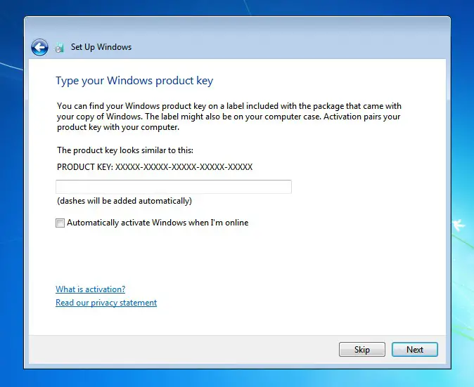 Windows Product key
