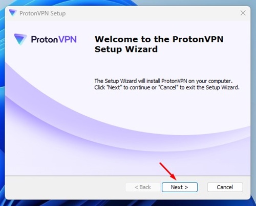 Αρχείο εγκατάστασης ProtonVPN