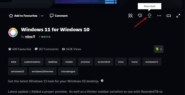 Θέμα Windows 11 για Windows 10