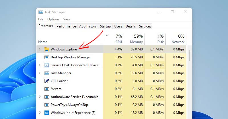 Πώς να επανεκκινήσετε το Explorer.exe των Windows για να διορθώσετε το Frozen Desktop Windows 11