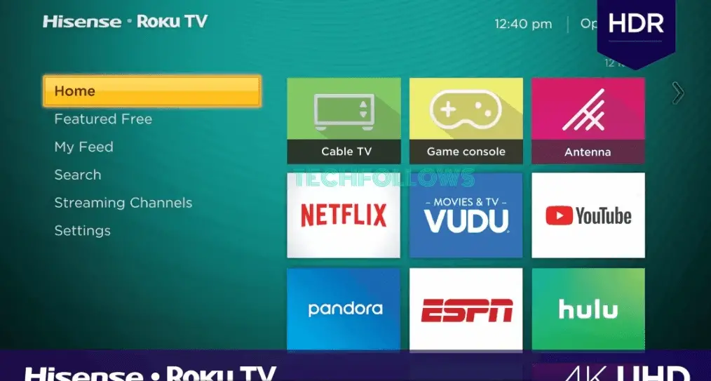 Κάντε κλικ στην επιλογή Κανάλια ροής για λήψη εφαρμογών στην Hisense Smart TV