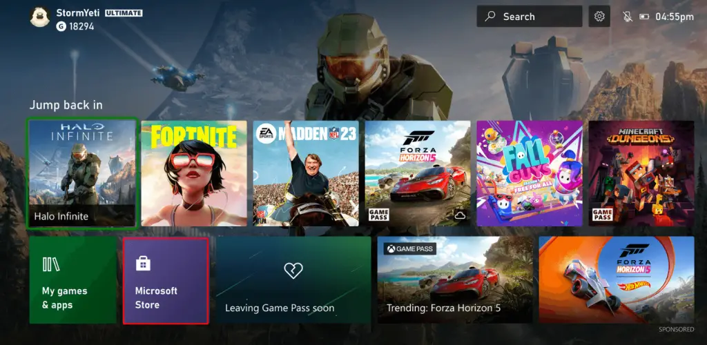 Εκκινήστε το Microsoft Store στο Xbox One 