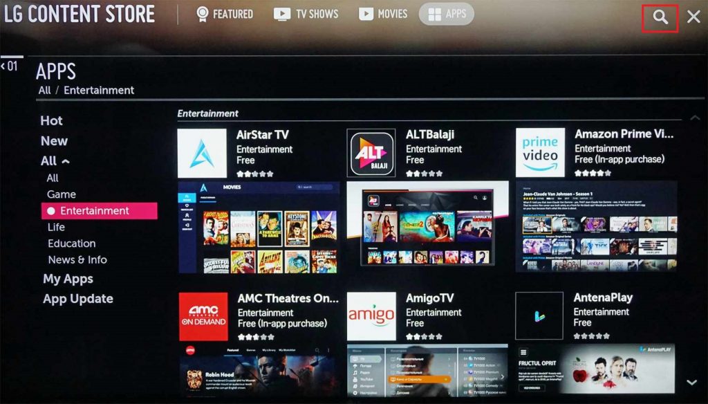 εκκινήστε το LG Content Store για να εγκαταστήσετε το BBC iPlayer