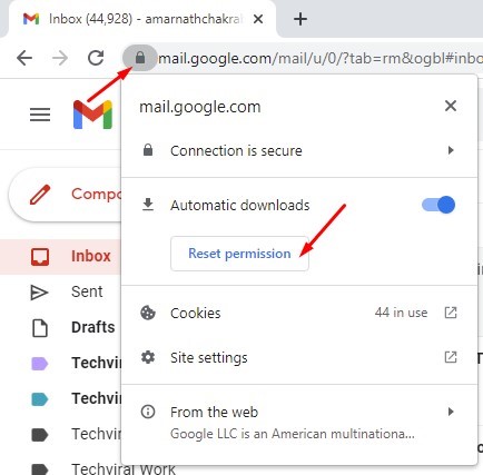 Επαναφέρετε τα δικαιώματα για το Gmail