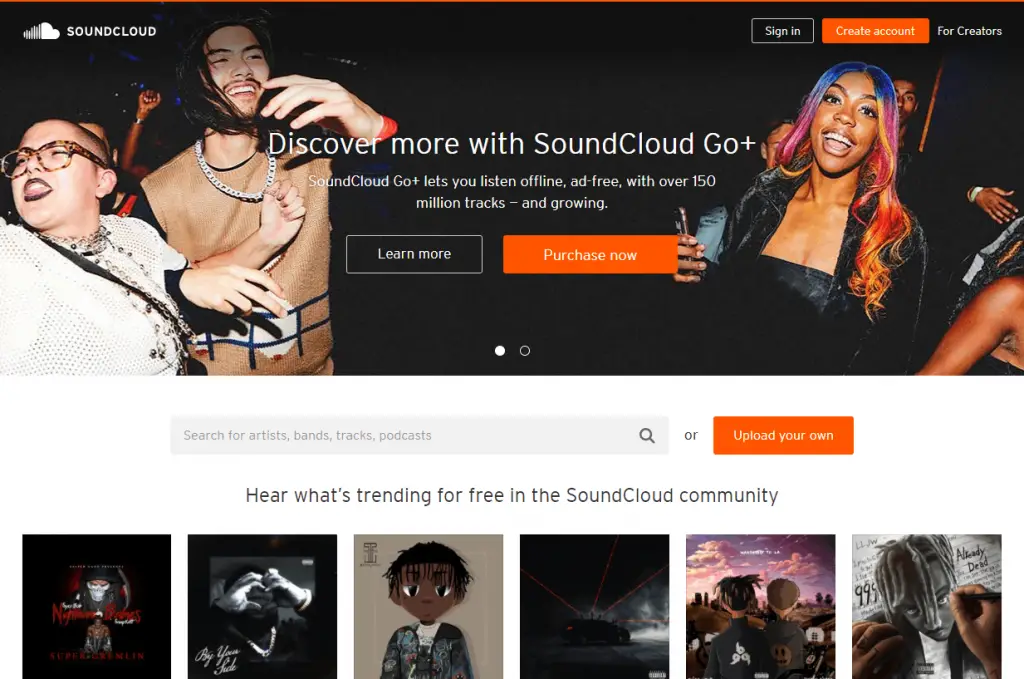 Ιστότοπος SoundCloud 