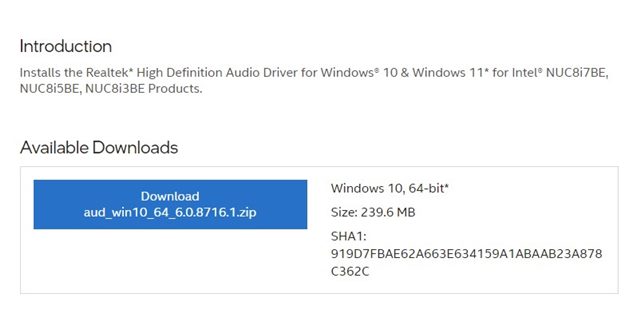 Εγκαταστήστε μη αυτόματα το πρόγραμμα οδήγησης ήχου στα Windows 11