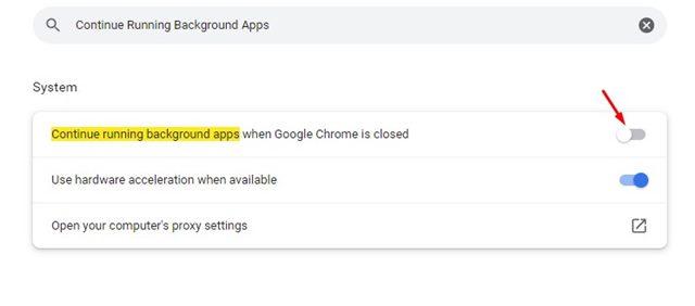 Διακόψτε την εκτέλεση της εφαρμογής παρασκηνίου όταν το Chrome είναι κλειστό