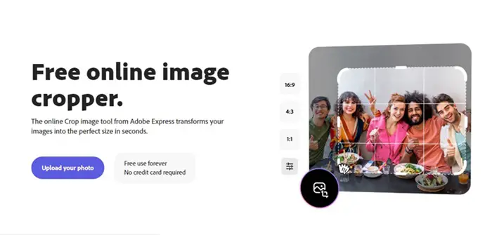 Adobe Express Online Image Cropper