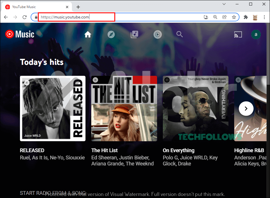 Ιστότοπος YouTube Music
