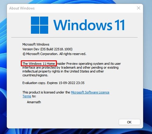 Windows 11 έκδοση