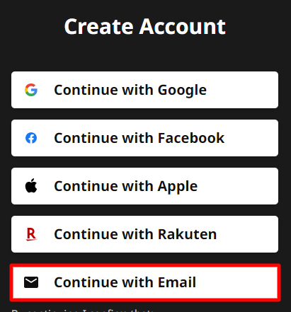 Κάντε κλικ στην επιλογή Συνέχεια με email