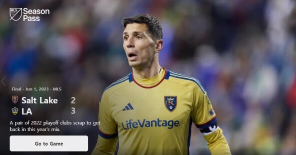 Έναρξη ροής αγώνα MLS σε LG Smart TV