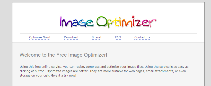 Επισκεφτείτε τον ιστότοπο του Image optimizer