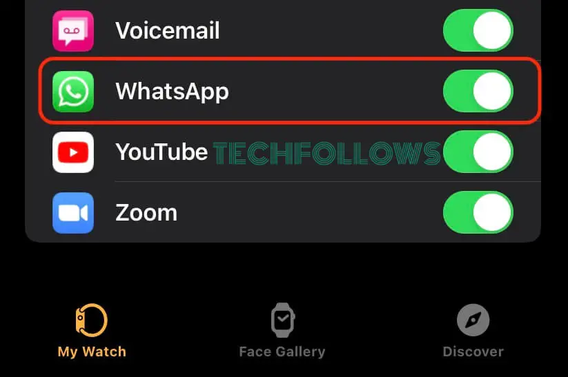 Ενεργοποιήστε την ειδοποίηση WhatsApp στο Apple Watch