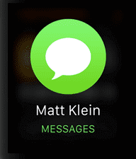 Πατήστε το μήνυμα WhatsApp στο Apple Watch