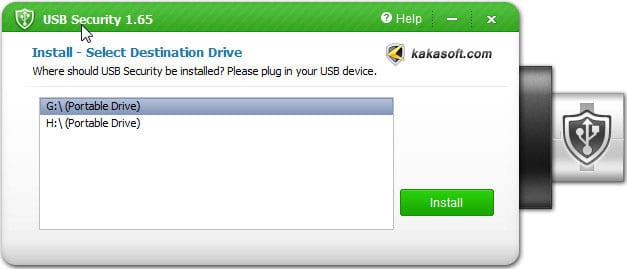 Χρήση Kakasoft USB Security