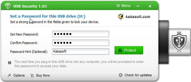 Χρήση Kakasoft USB Security
