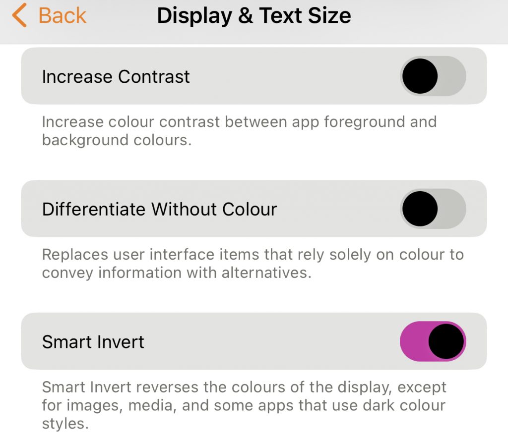 Επιλέξτε Smart Invert - Amazon Dark Mode