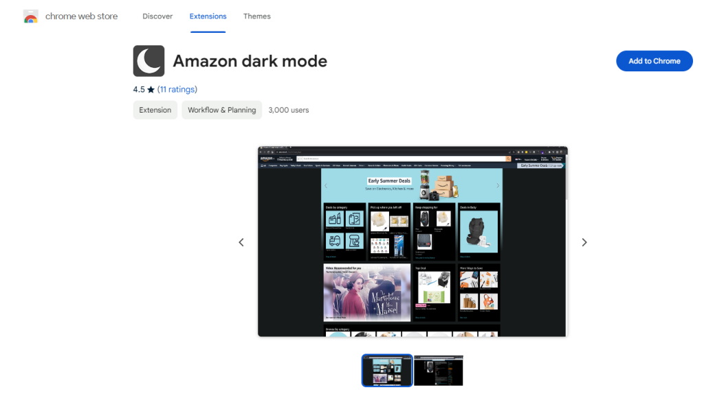 Επέκταση Amazon Dark Mode