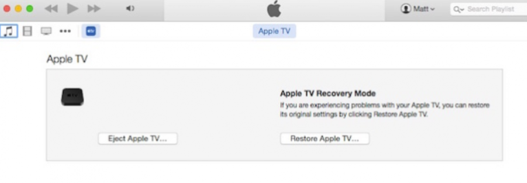 Επαναφορά της επιλογής Apple TV