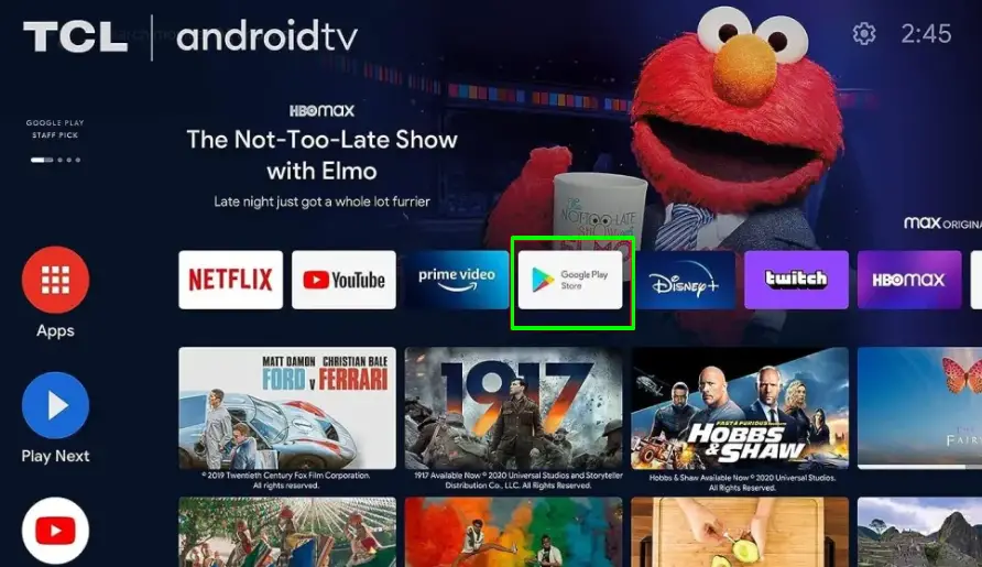 Επιλέξτε Google Play Store στο TCL Android TV