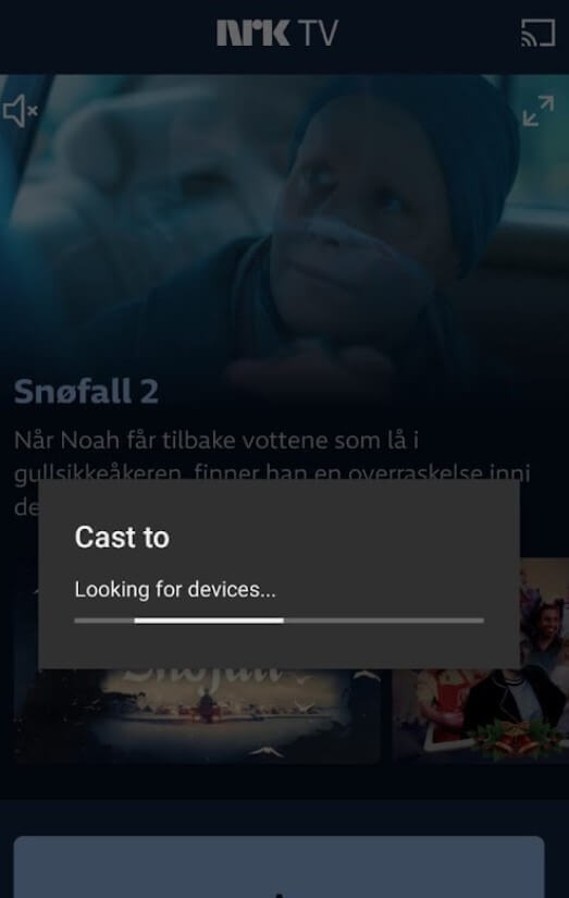 Διαθέσιμες συσκευές - Εφαρμογή Chromecast NRK
