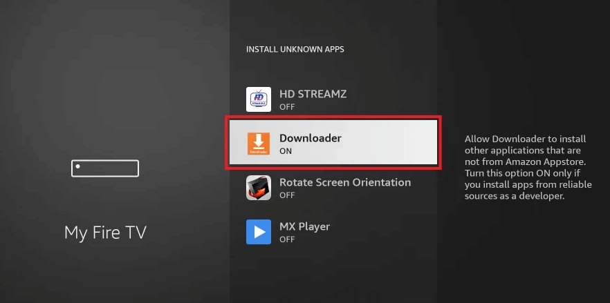 Ενεργοποιήστε την εναλλαγή Downloader