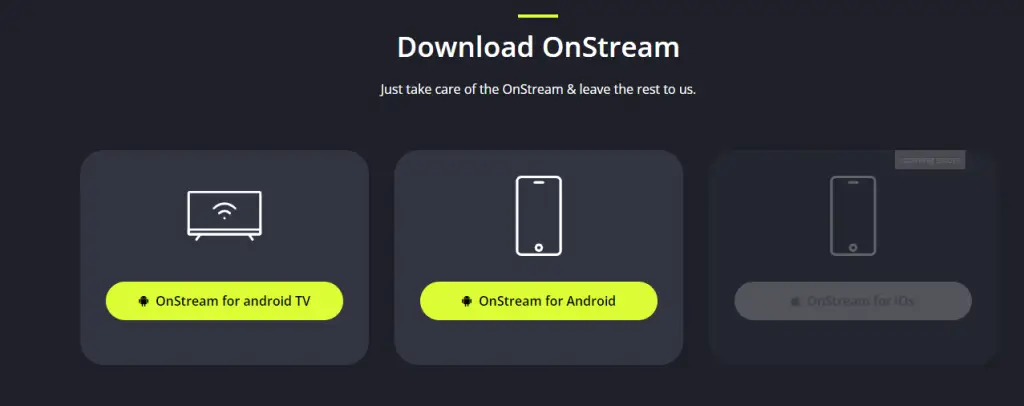 Κάντε κλικ στο OnStream για Android για λήψη του OnStream APK