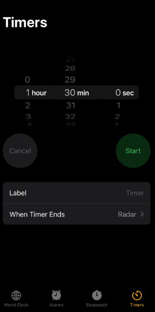 YouTube Music Sleep Timer - Επιλέξτε την επιλογή When Timer Ends