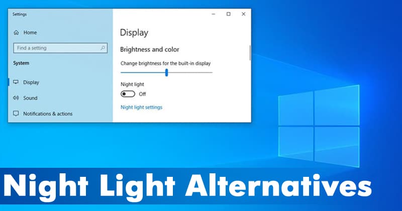 εναλλακτικές λύσεις Night Light για Windows