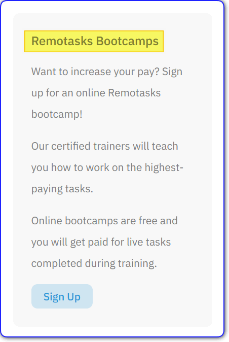 Μάθημα remotasks Bootcamps