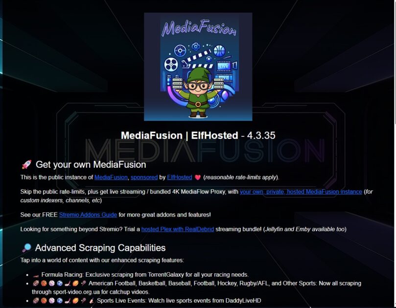 Τα 8 καλύτερα πρόσθετα Stremio για λήψη 6 MediaFusion καλύτερα πρόσθετα Stremio