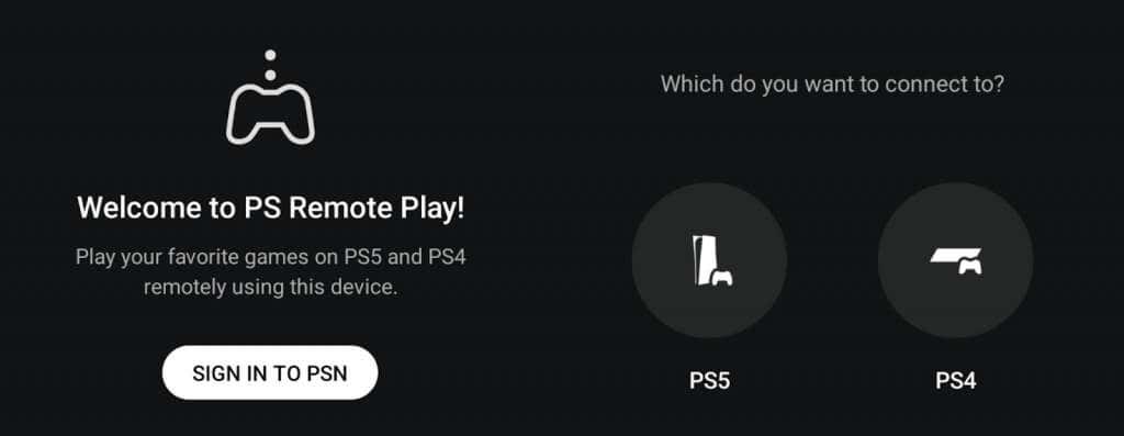 Σύνδεση PS5 στην εφαρμογή Remote play