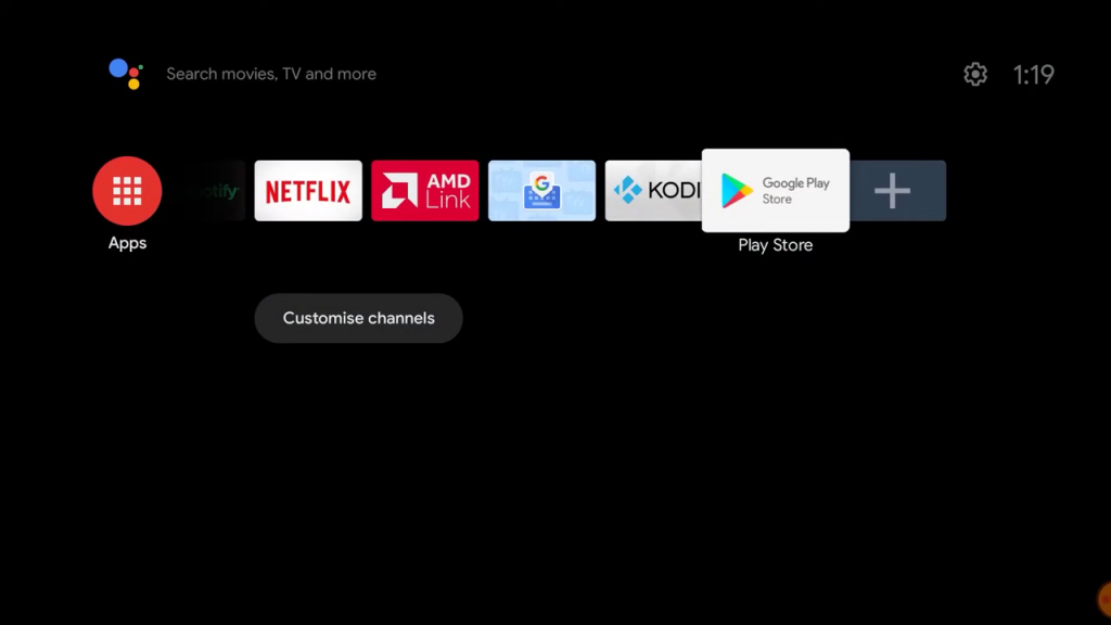 Google Play Store σε Android TV