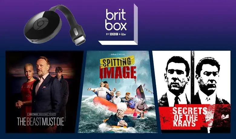 BritBox σε τηλεόραση συνδεδεμένη με Chromecast