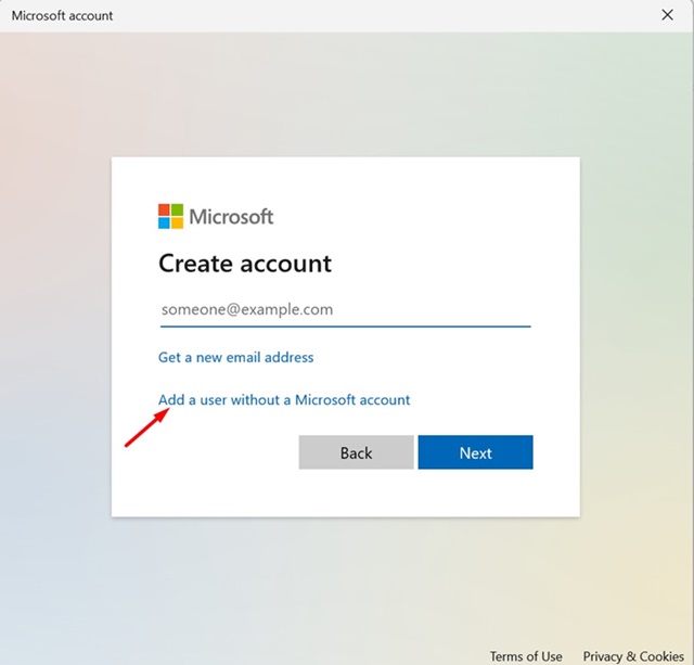 Προσθέστε έναν χρήστη χωρίς λογαριασμό Microsoft