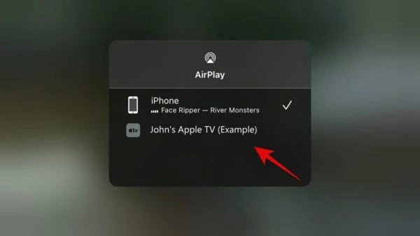 Επιλέξτε το Apple TV σας.