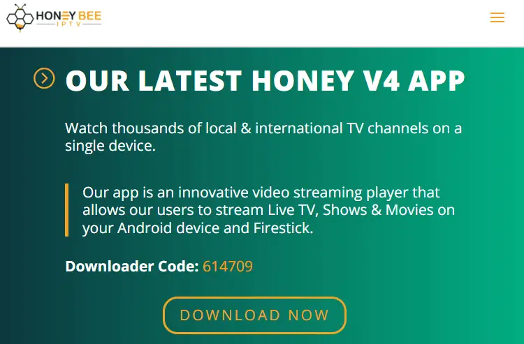 Κατεβάστε το Honey Bee IPTV APK